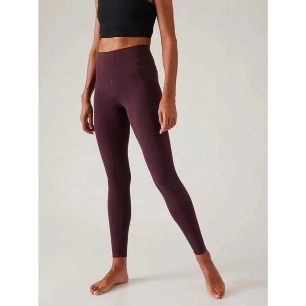 Athleta Transcend Stash High Rise Legging Women's XXS Spiced Cabernet Burgundy